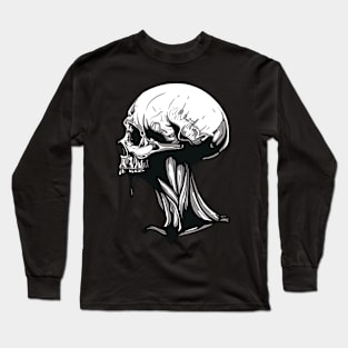 sinister skull illustration Long Sleeve T-Shirt